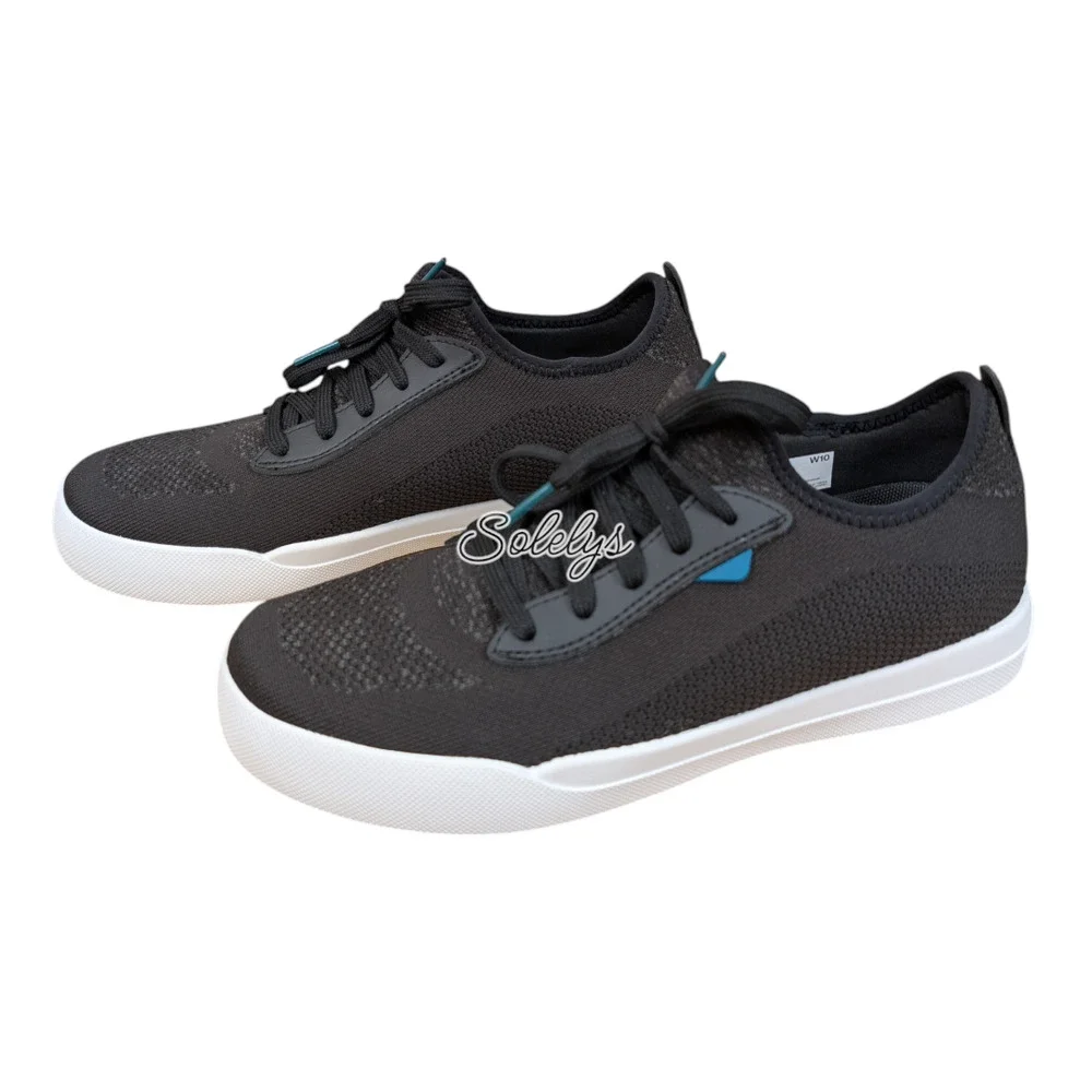Vessi Weekend Womens 10 Asphalt Black White Waterproof Dyma-Tex Knit Sneaker